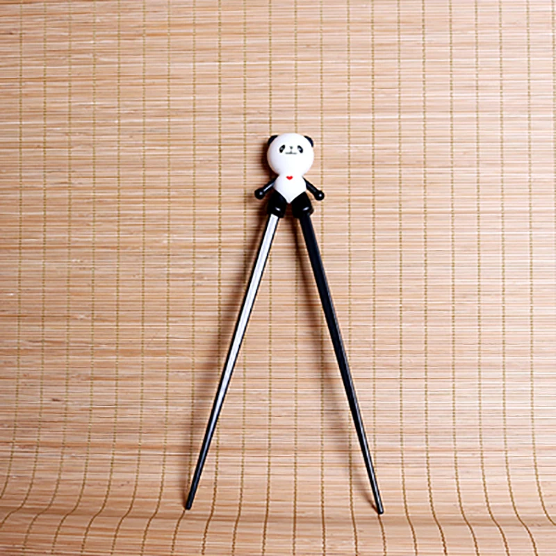 Панда мультфильм кукла голова учебные палочки для еды практика вспомогательные палочки китайские палочки для еды детская форма животных палочки для еды