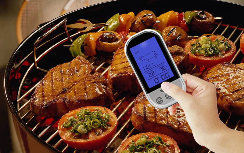 MOSEKO цифровой беспроводной термометр для духовки, мяса, барбекю, гриля, еды, зонд, Кухонный Термометр, инструменты для приготовления пищи с таймером, сигнализацией