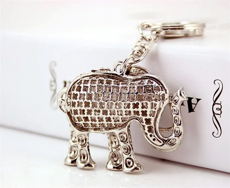 Креативный животный Слон-брелок Новинка, брелок для автомобиля, брелок для ключей с кристаллами, брелок для ключей, сувенир, подарки