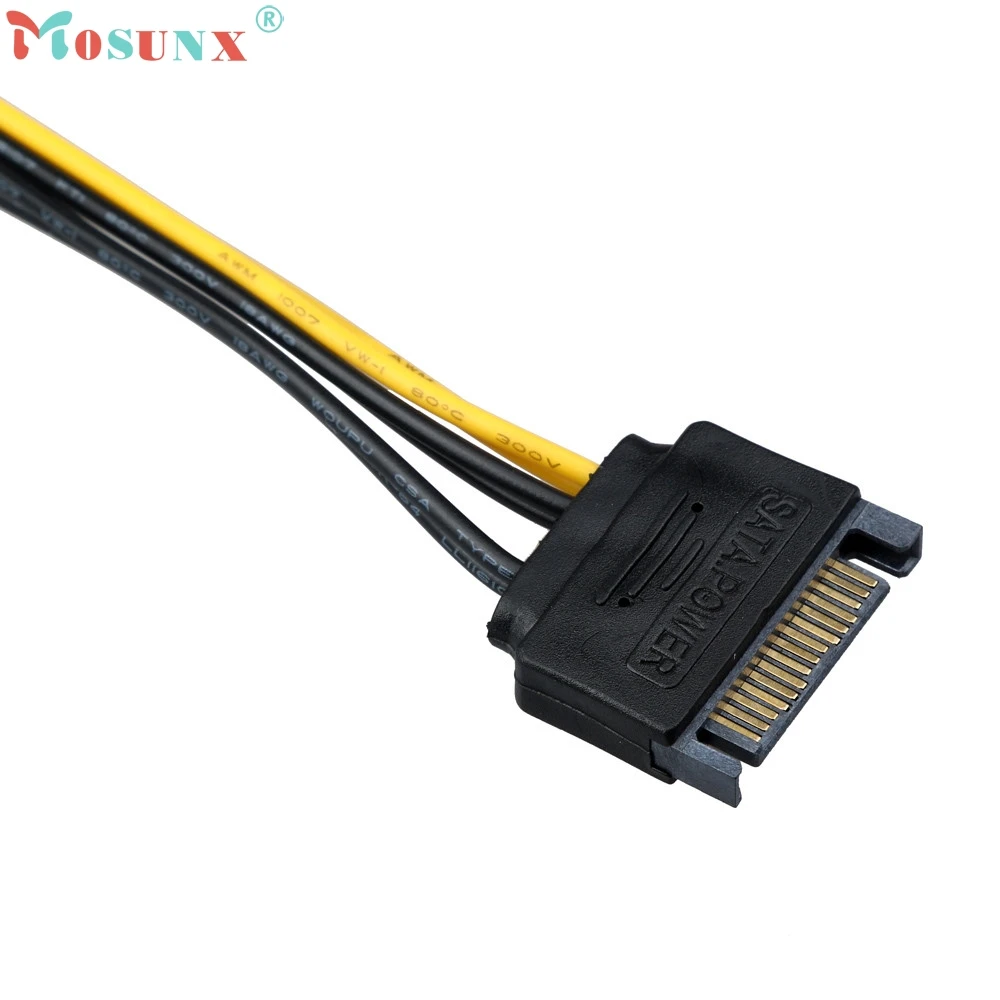 interior Forzado comunicación Cable de alimentación SATA de 15 pines a 6 pines, PCI EXPRESS, PCI E, Cable  Sata Cord_KXL0220|15 pin|sata power6 pin - AliExpress