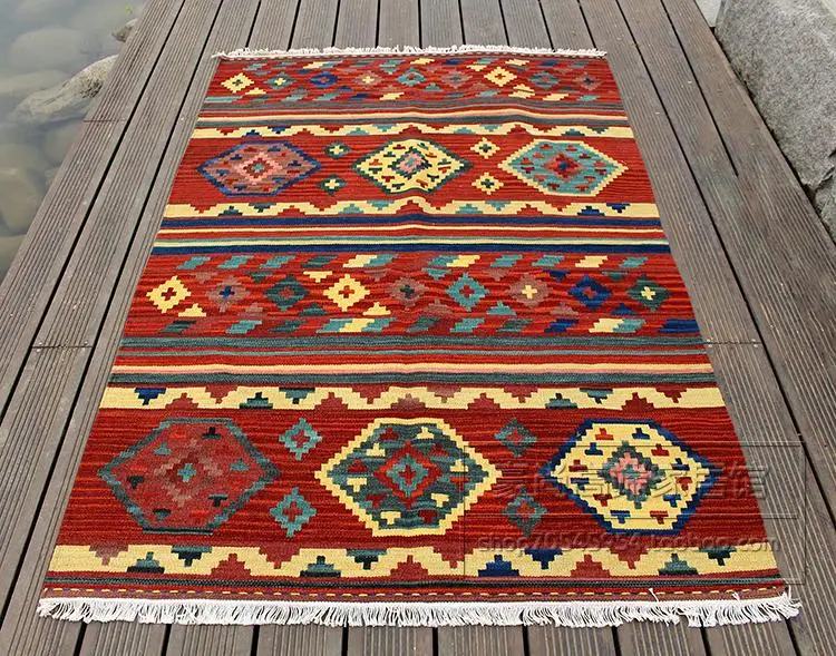 Turkey exotic national wind pure wool handmade high - end carpet living room bedroom coffee table carpet 66gc154yg4