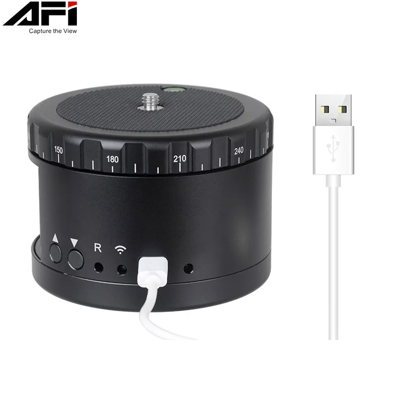 AFI Ma2 Aluminum LED Electronic Panorama Head Time Lapse Panoramic Tripod For Camera/Phone Stabiliz - 32905154696