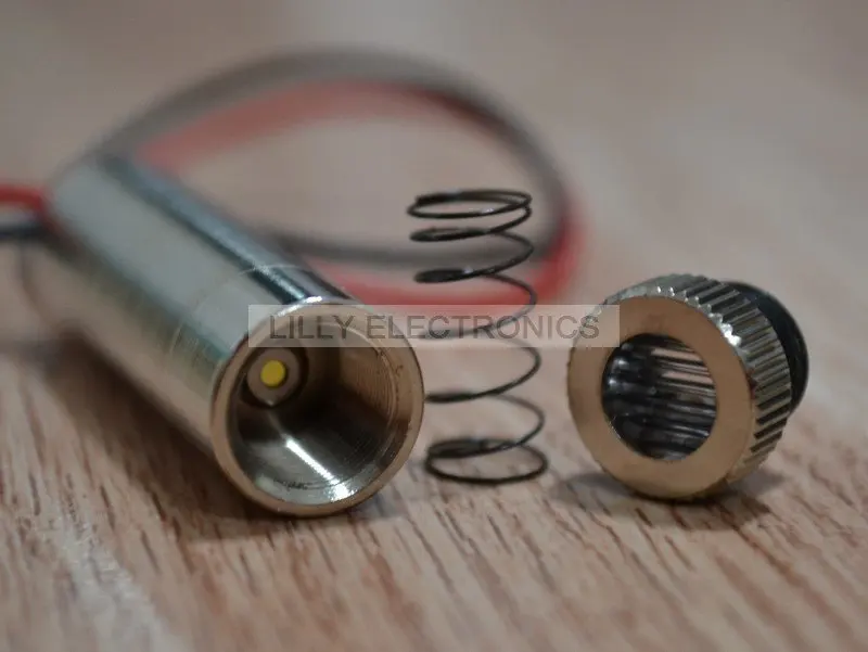 

10mw 650nm Focusable Red Laser DOT Module (Line/Cross) (12x40mm) Laser Lens 200nm-1100nm with Lens Frame M9 and Metal Cap