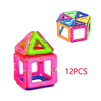 

12pcs Magnet Designer Blocks Model Educational Magnetic Designer Fight Inserted Block for Kid