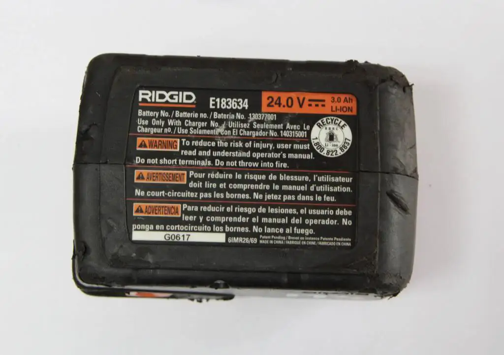 2 Packs Used Ridgid 24V 3.0Ah E183634 COMPACT Xli Lithium ionLi iON