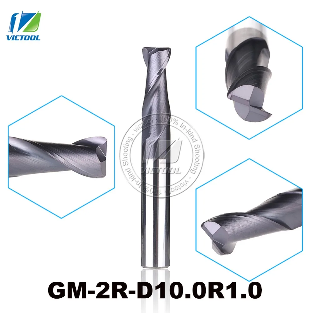 GM 2R D10.0R1.0 Cemented Solid Carbide End Milling Cutters 2 Flute R