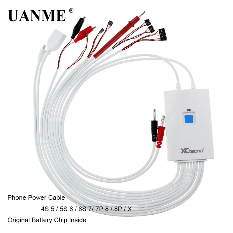 UANME профессиональный источник питания постоянного тока для телефона, Тестовый Кабель для iPhone 4S/5G/5S/5C/6/6s/6 p/6s p/7/7 p/8/8 p/8X инструменты для ремонта