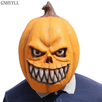 

GNHYLL New Pumpkin Cushaw Funny Latex Unisex Movie Cosplay Anime Costume Prop Adult Animal Party Mask For Halloween