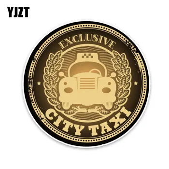 

YJZT 14*14CM Fashion CITY TAXI EMBLEM Car Window Sticker Retro-reflective Decals Car-styling Accessories C1-8226