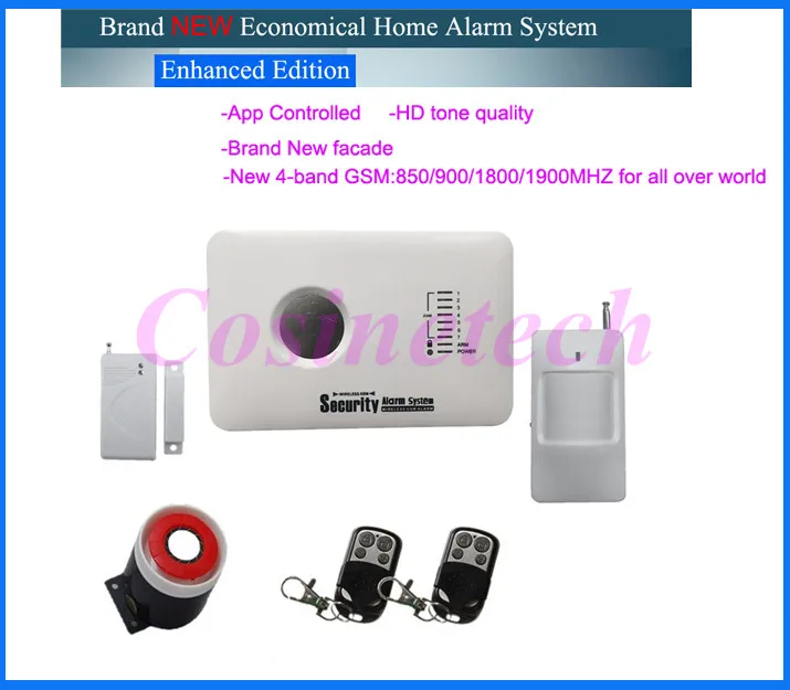 

315/433MH GSM alarm system Voice clarity alarm system with APP control3 wired and 70 wireless defense zones Burglar Alarm System