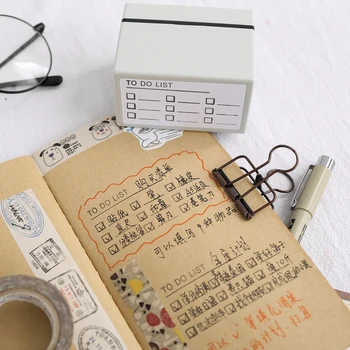 

1pc Year Monthly Weekly Seal Creative Schedule Planner Scrapbooking DIY Stamp Students School Office Supplies Kawaii Stationery