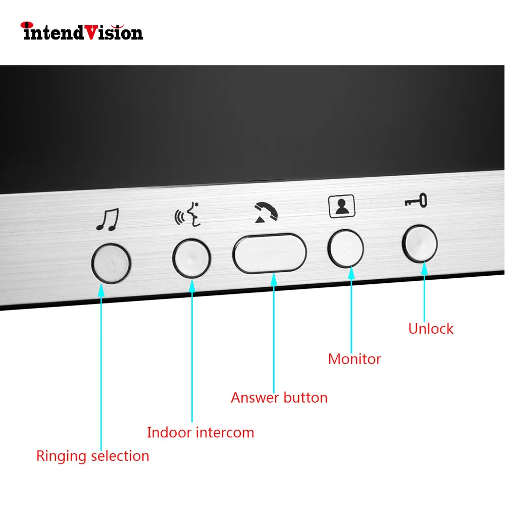 Intendvision 7 ''Интерком ИК камера водонепроницаемая дверная телефонная система