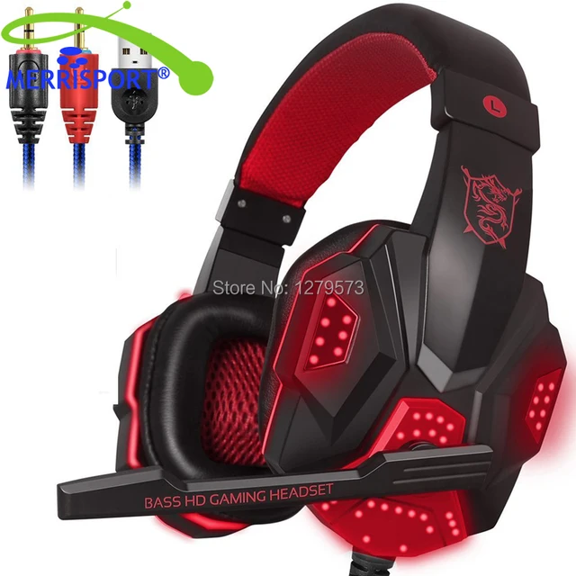 Special Offers MERRISPORT Game Headset 3.5mm Game Headphone Headband Earphone With Microphone LED Light For Computer PC Laptop Smartphone Red Special Offers MERRISPORT Game Headset 3.5mm Game Headphone Headband Earphone With Microphone LED Light For Computer PC Laptop Smartphone Red