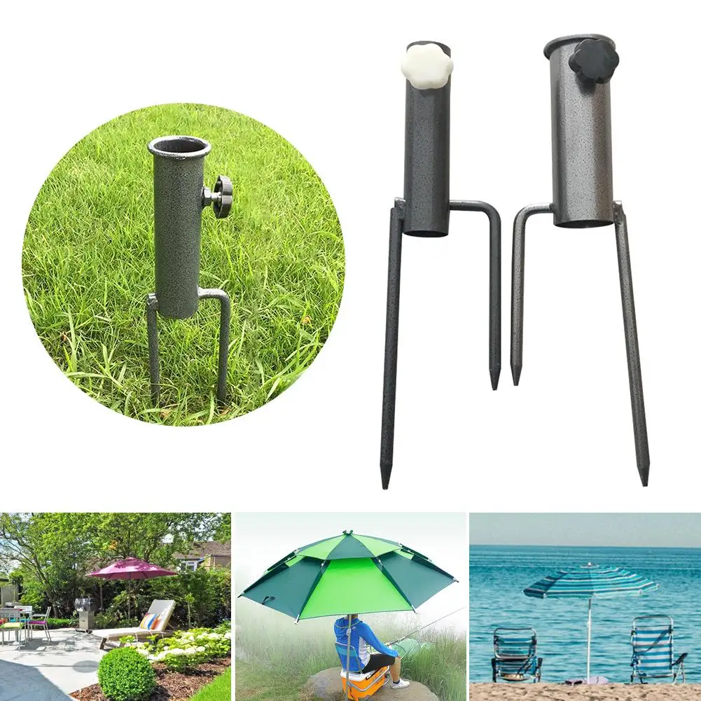 

1Pcs Umbrella Holder Camping Fishing Stand Rain Gear Garden Patio Parasol Ground Spike Umbrella Stretch Stand Holder Sun Beach