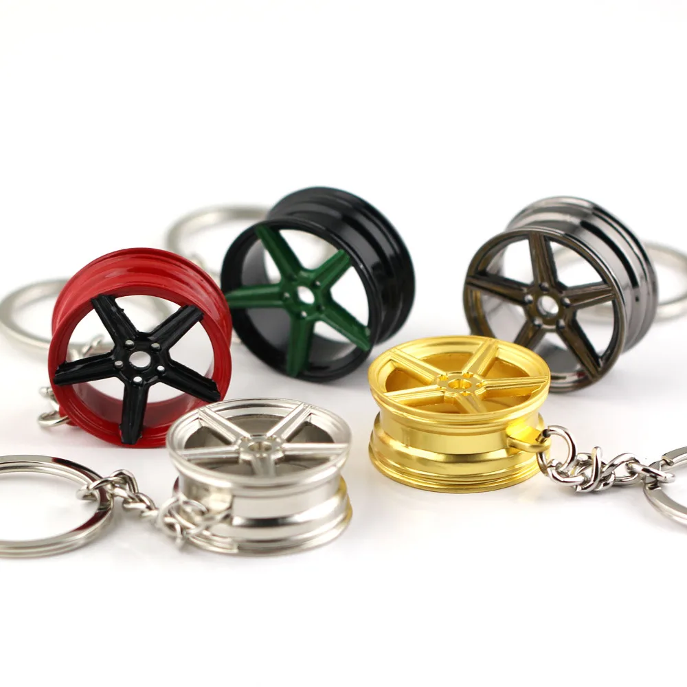 

10Pcs/Lot 5 Hubs MB Design Wheel Tyre Model Keychain Fashion Personality Accessories Tire Keyring Keyfob Key Chain Ring Holder