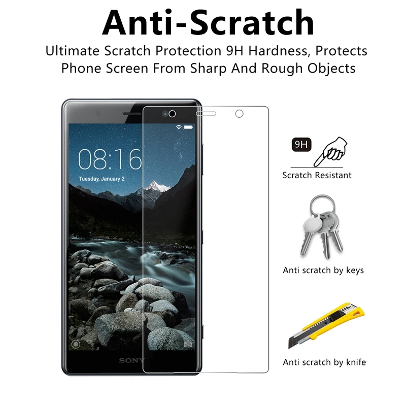 2.5D 0 26 мм 9H Премиум Закаленное стекло для sony Xperia XZ2 Защитная пленка экрана