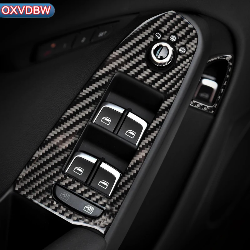 Для Audi A4 B8 2009 2016 LHD RHD углеродного волокна стеклоподъемник Управление оконной рамы