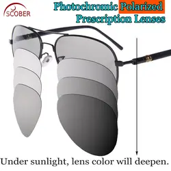 Oculos Masculino фотохромные поляризованные солнцезащитные очки по рецепту на заказ близорукость минус объектив-1-1,5-2-2,5-3-3,5-4 до-6