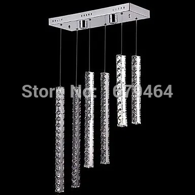 

High quality Free Shipping LED k9 Crystal Pendant Lights 6 Light Modern Simple Artistic