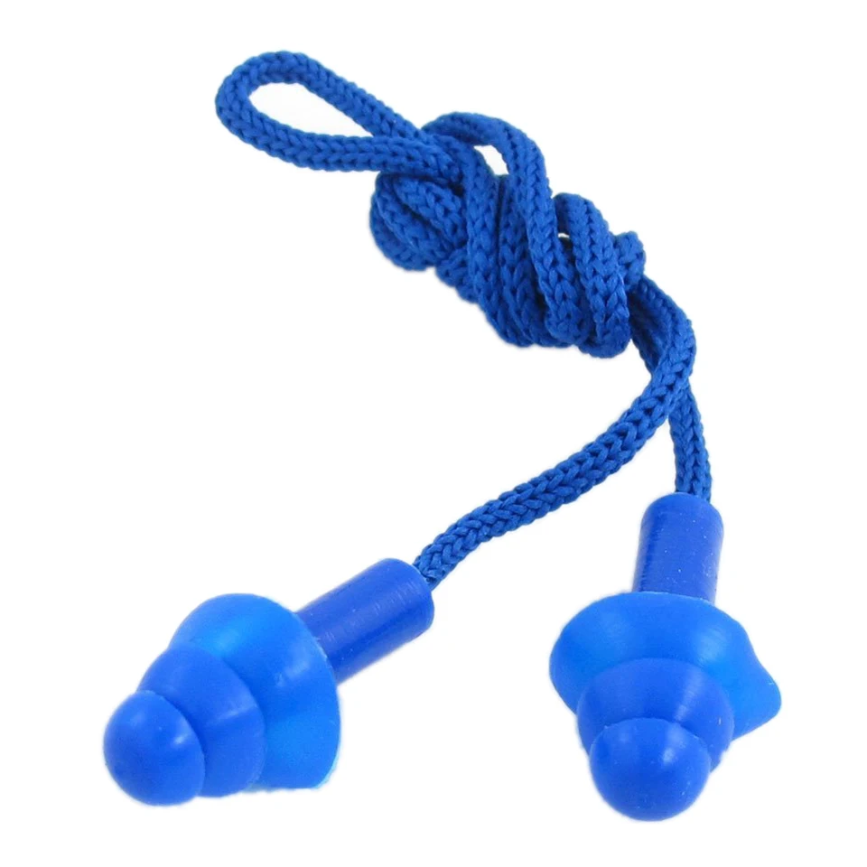 MOOL Nylon 55cm String Swimming Flexible Silicone Ear Plugs Earplugs Bluein Ear Protector from