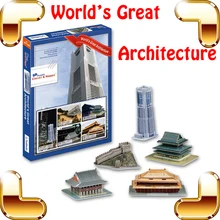 Новое поступление подарок Всемирно известный Строительство 3D головоломка мини модель здания Азии строительства украшения игрушки Бумага головоломка для детей