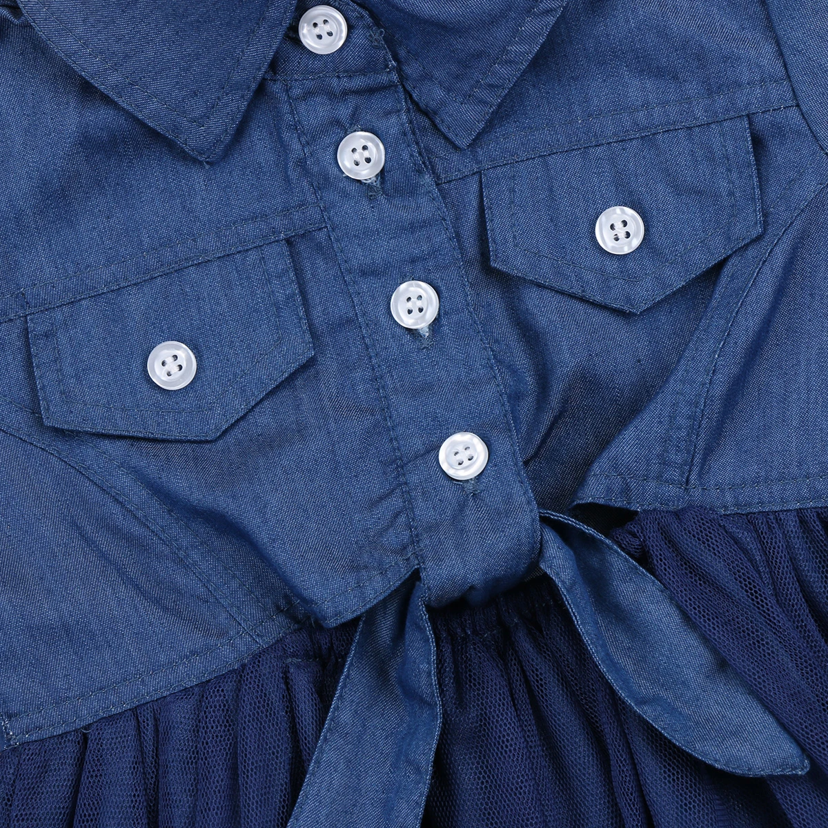 Новинка года; Брендовое повседневное джинсовое платье для маленьких девочек Сарафан с бантом платье-пачка с фатиновой юбкой