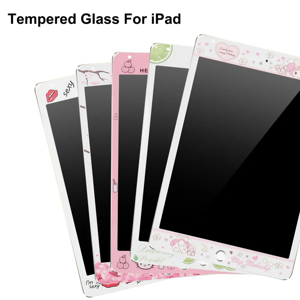 Hello Kitty Screen Protector for New Apple iPad 2017 2018 / Air / Air 2 / Pro 9.7 Tempered Glass Film Full Protection Cute Glass