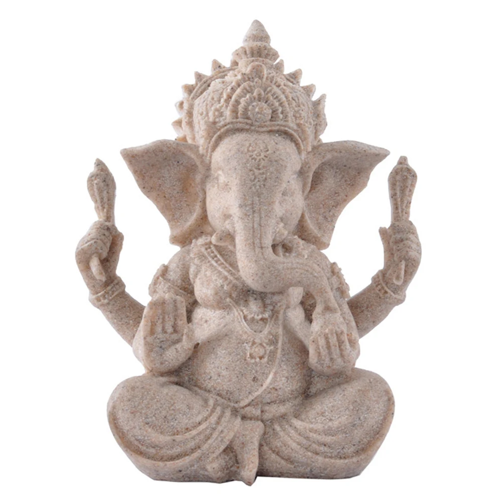 Абстрактный для влюбленных песчаник индийский бог Ганеш статуя Камея украшение дома новинка домашние семьи свадебный подарок для влюбленных песчаник ремесло - Цвет: Indian Ganesha
