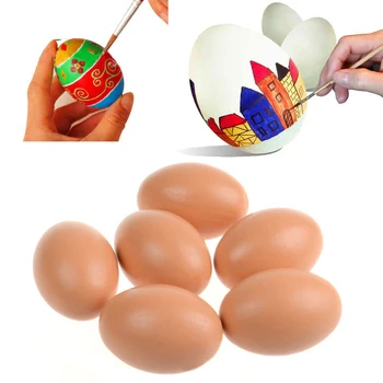 

1Pcs DIY Simulation Wooden Eggs Pretend Play Toy Kitchen Food Eggs Painted Doodle Eggs Play Joke Toys Gifts For Children Kids