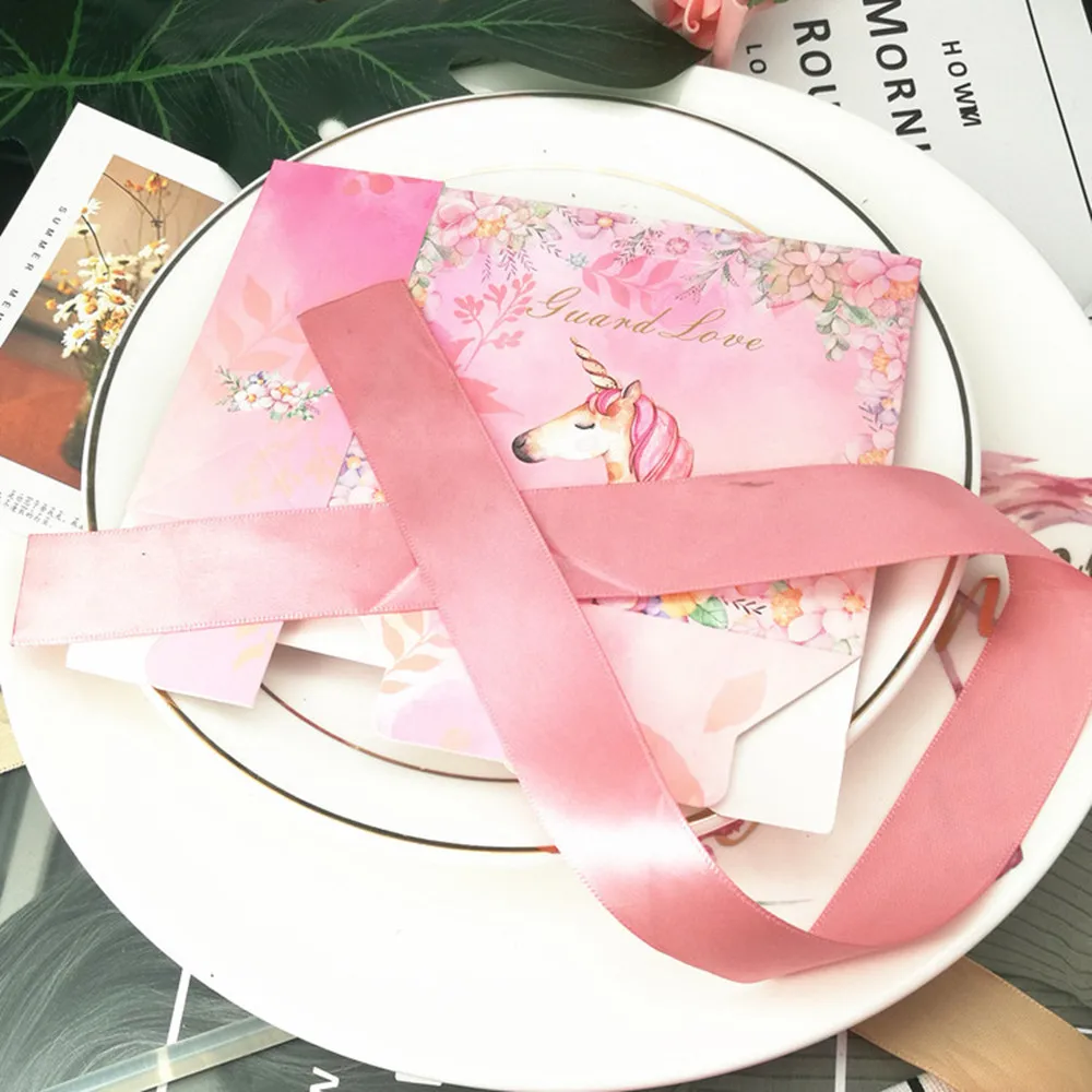 50 шт. мультяшный подарок с Unicorn сумки квадратная коробка для конфет для единорога вечерние сувениры для ребенка подарок на день рождения коробка для конфет на день рождения
