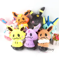 Kawaii Evee Косплей Mimikyu плюшевые игрушки Espeon Umbreon Flareon Glacia Jolteon Sylveon плюшевые куклы мягкие игрушки 26 см