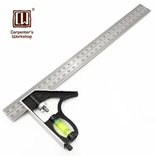 Total 360mm de Medición de Nivel Goniómetro Medidor de Ángulo de Acero Inoxidable Herramienta de Diseño Conjunto Cuadrado