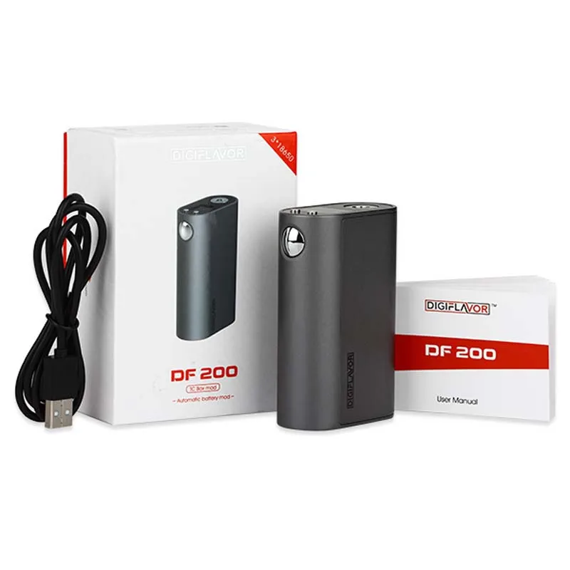 

Clearance 100% Original Digiflavor DF 200 Box MOD VW/TC Mod Powered by 3x 18650 Battery Suit Digiflavor Siren/Pharaoh 25 Dripper