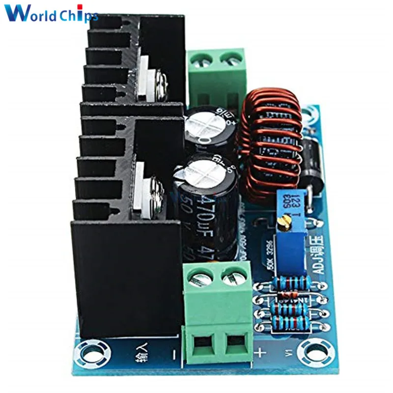 Регулируемый понижающий модуль регулятора напряжения XL4016E1 8A 200W DC 4 40V до 1 25
