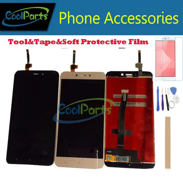 

1PC/Lot High Quality 5.0Inch 1280*1720 For Xiaomi Redmi 4X LCD Display+Touch Screen Digitizer White Black Gold Color With Kits