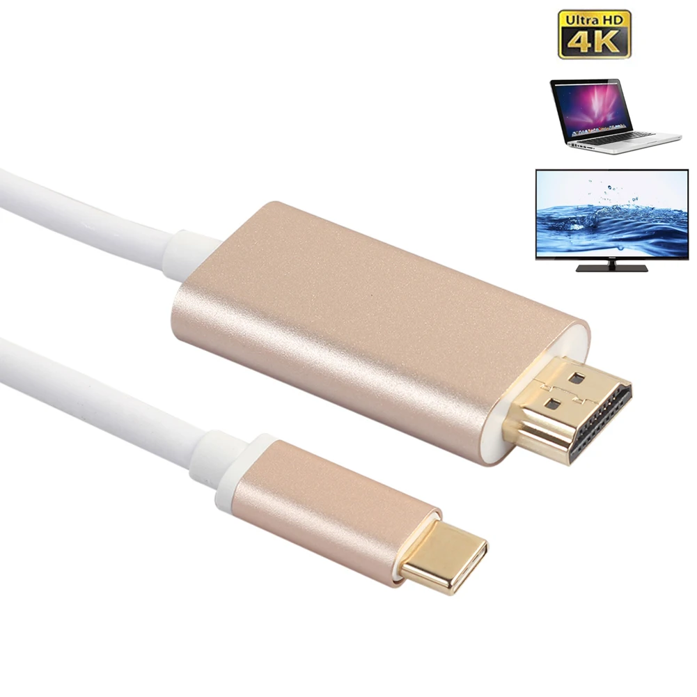 

1Pcs 6Ft 4K High Speed Resolution USB-C Type C USB 3.1 Male to HDMI Cable For Macbook For Samsung Notebook 9 900X5L-K01