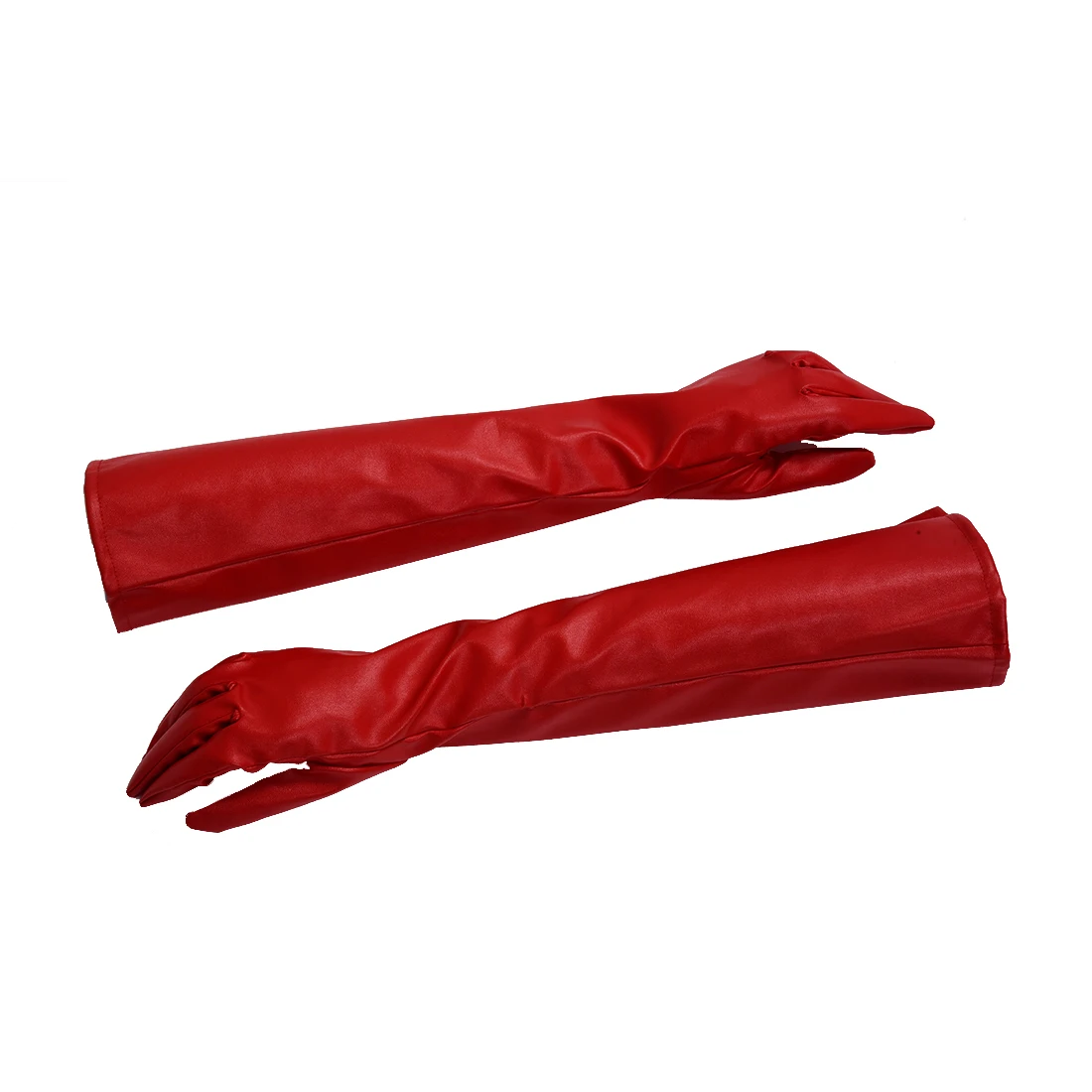 Пара стильный красный одноцветное Цвет из искусственной кожи длинные перчатки для Для женщин
