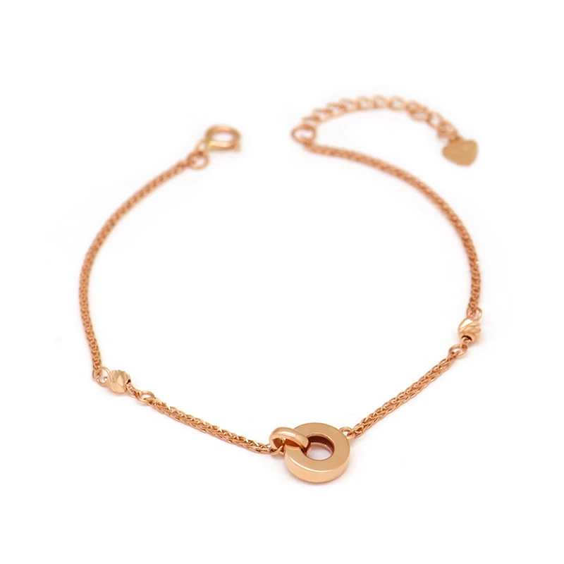 

18K rose gold double ring buckle Chopin bracelet female models