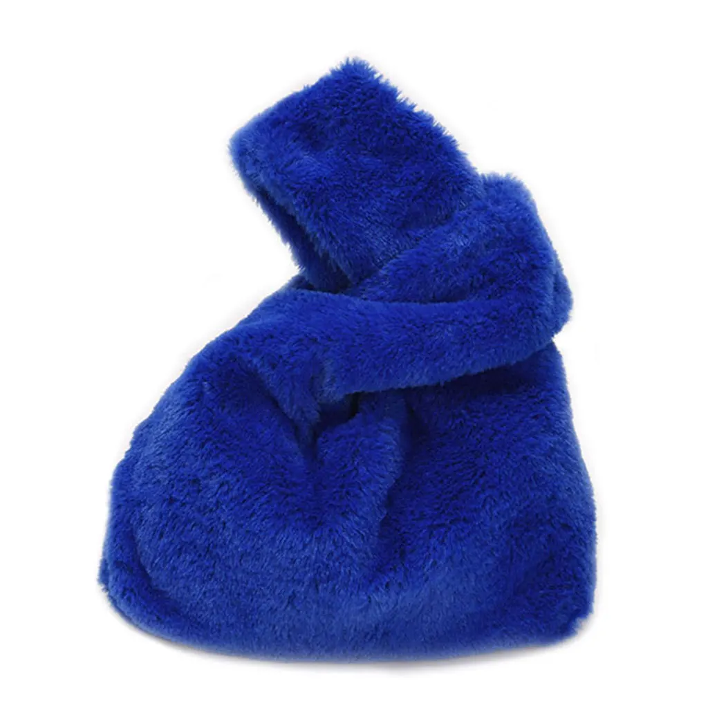 

Purse Casual Women Evening Handbag Ladies Faux Fur Plush Vest Tote Bag Female Warm Winter Deformation