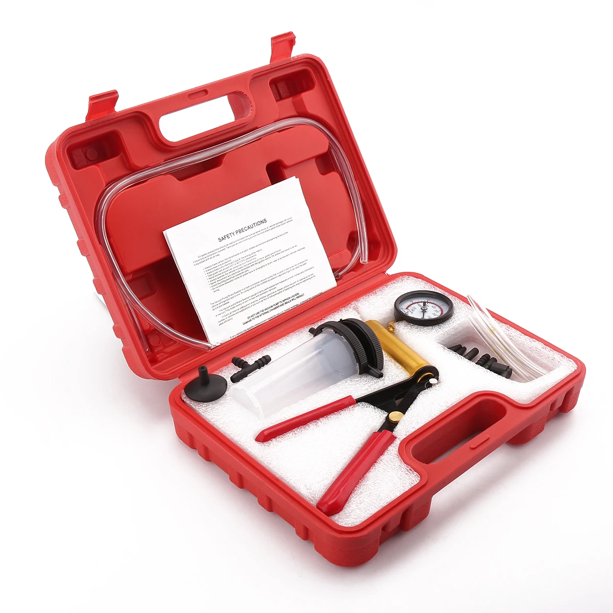 

Hand Held Brake Bleeder Tester Set Vacuum Pump Car Motorbike Self Vacuum Pump Kits Brake Bleeder Screw Adapter High Quality