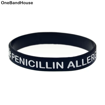 

1PC Penicillin Allergy Silicone Wristband Debossed Logo