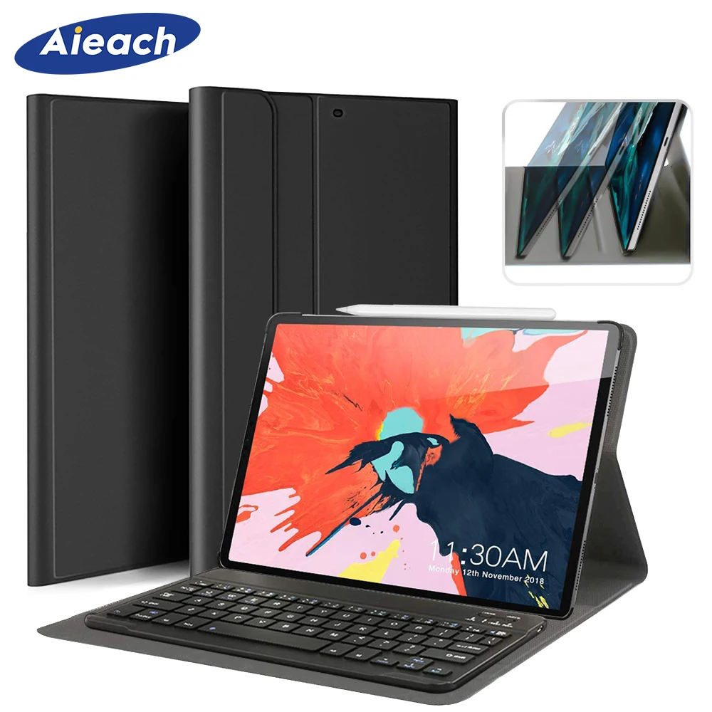 

Cover For iPad Pro 11 2018 Case With Wireless Bluetooth Keyboard + Smart Magnetic PU Leather Case For New iPad Pro 11 inch Funda