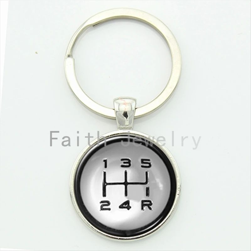Gear shift keychain personalized drivers jewelry shift Knob key chain