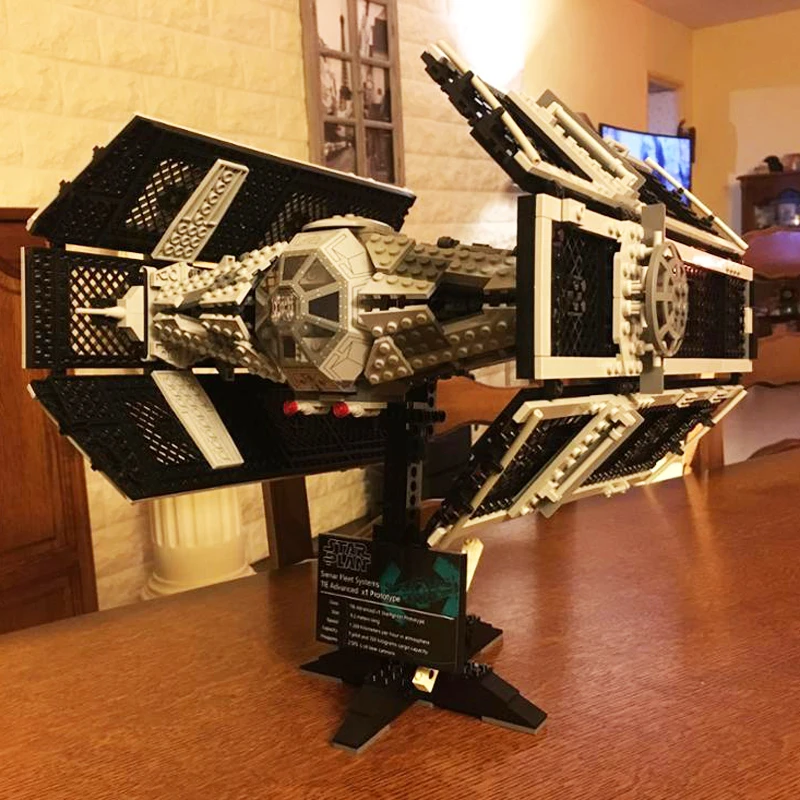 

Star Building bricks Wars The Rogue TIE One USC Vader Advanced Fighter Set Model 1242pcs Building Blocks Toys