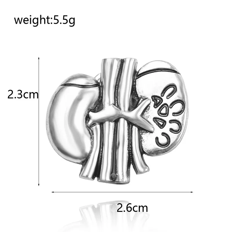 Эмалированная брошь в форме сердца, булавка для невролога, чаша для гигиенического шприца, для новорожденного, для головы, зубчатая клетка для почек, брошь на булавке, Женская Брошь