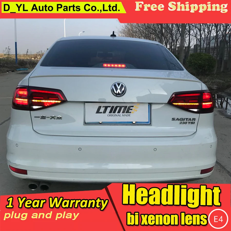 Стайлинг автомобиля для vw Jetta GLI 2015 2018 светодиодный задний фонарь | Отзывы и видеообзор