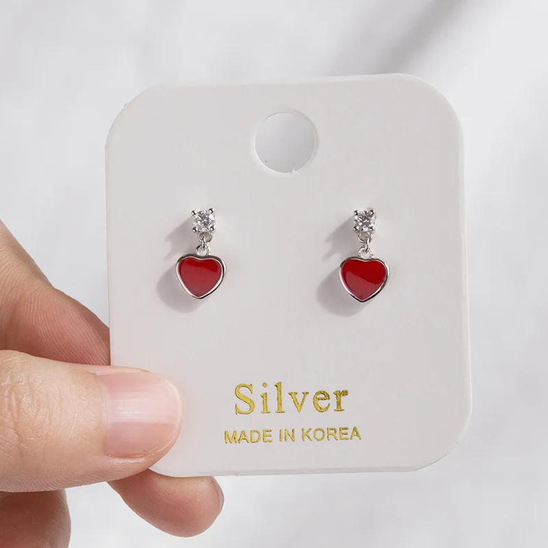 Серьги из стерлингового серебра 925 пробы с четырьмя когтями женские корейские