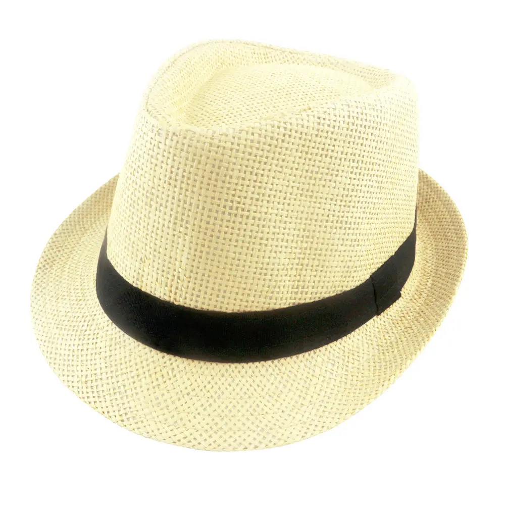 Sun Hat Straw Men Beach Summer Hats for Women Trilby Gangster Cap Jazz Hats Panama Sunhat