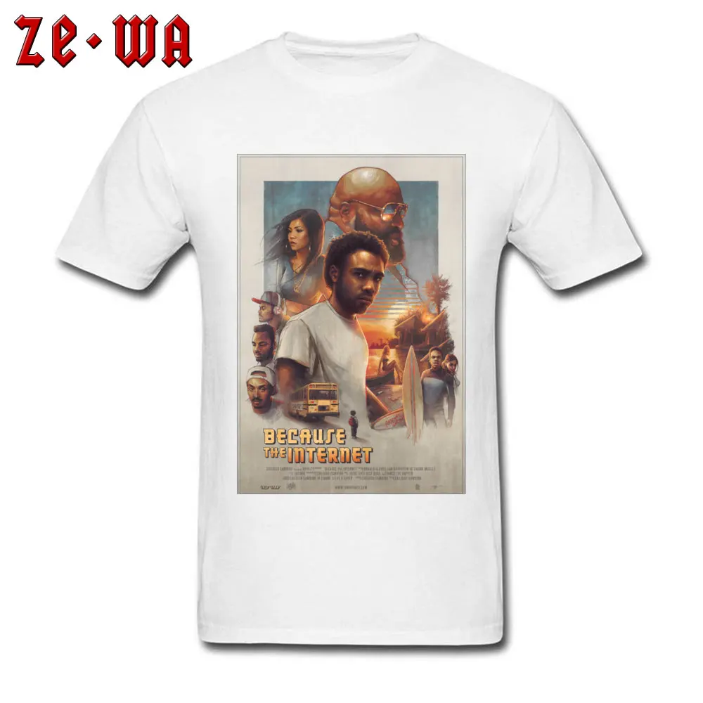 Childish Gambino Movie Poster 4995 Casual Tops & Tees for Men Pure Cotton Summer Autumn O-Neck T-shirts Group T Shirt Newest Childish Gambino Movie Poster 4995 white