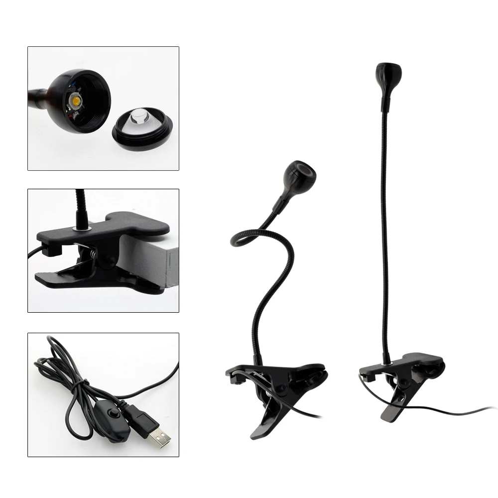 USB Power Clip Holder LED Book Light Desk Lamp 1W Flexible LED Reading Book Lamp Switch On/Off Table Lamp for Bedroom Study Room USB Power Clip Holder LED Book Light Desk Lamp 1W Flexible LED Reading Book Lamp Switch On/Off Table Lamp for Bedroom Study Room